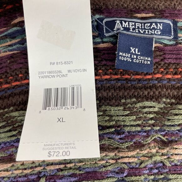 NWT American Living Button Down Cardigan Sweater Size XL - Picture 5 of 5